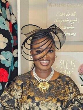 Sheer Swirl Fascinator with Statement Bow - Pink Color